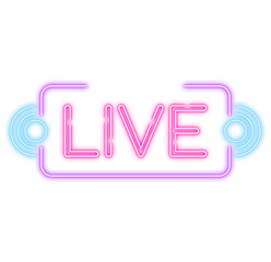 Neon Live Signboard illustration
