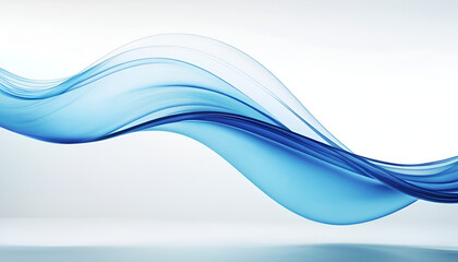 Naklejka premium abstract blue wave white background