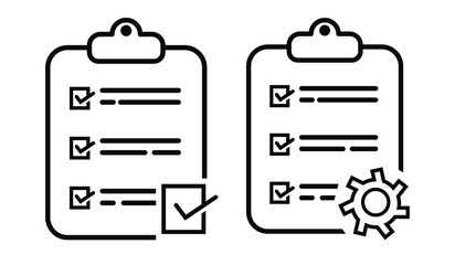 Icon tablet with paper clip. Symbol for check or task tracker. Coach's tactical board. Register or terms of reference.