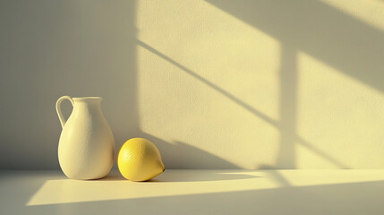 A minimalist still life position in a studio setting, 