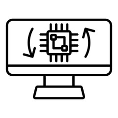 Autonomous Optimization Outline Icon