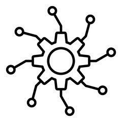 Machine Learning Outline Icon