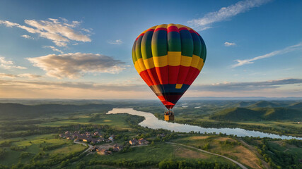 Obraz premium A high flying air balloon