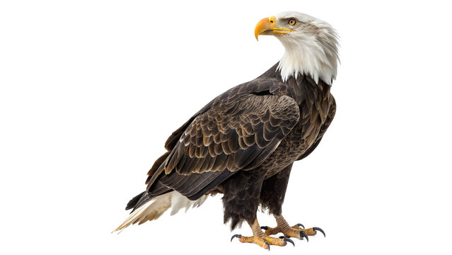 eagle standing isolated on transparent background  