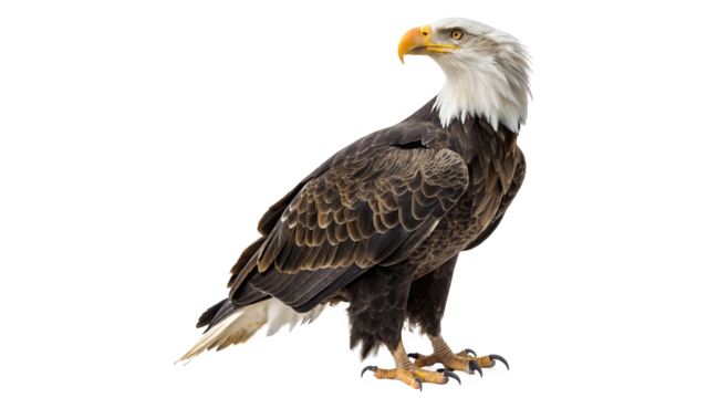 eagle standing isolated on transparent background  