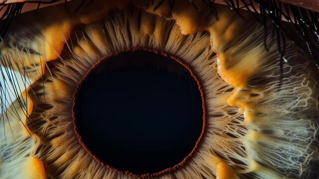 The eye is a beautiful and intricate part of the human body. The iris, which is the colored part of the eye, is a striking feature that can vary in color and shape. The pupil