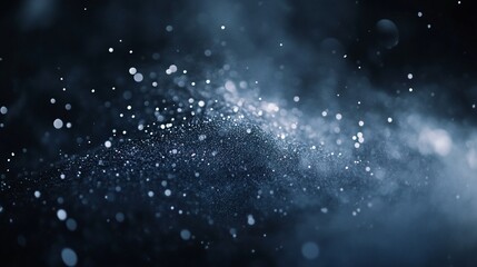 Abstract Glittering Dust Particle Background with Blurred Bokeh Lights