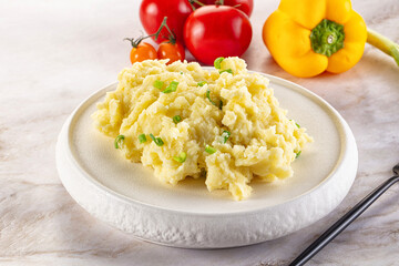 Mashed potato with green onion