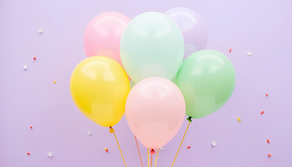 Abstract background from multicolor of balloons pattern. Holiday and festival party backdrop concept.