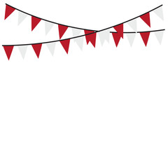 Fototapeta premium Indonesian Bunting Flag Decoration