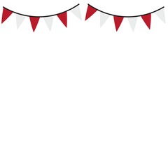 Fototapeta premium Indonesian Bunting Flag Decoration