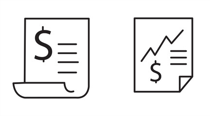 Fiscal Year Icons - Classic Line Series, vector illustrator