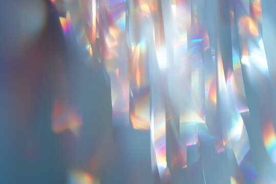 summer iridescent flickers motion on white wall - Powered by Adobe