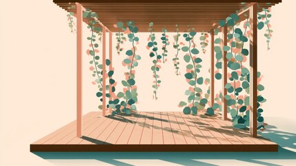 A light-filled pergola