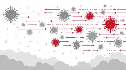 Virus Transmission Illustration