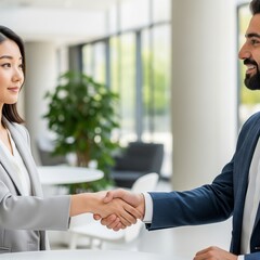 business people shaking hands