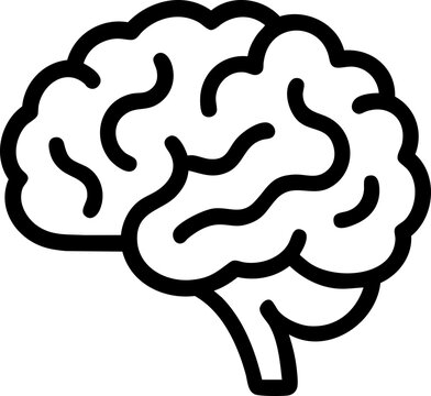 Flat Brain Icon Vector Illustration