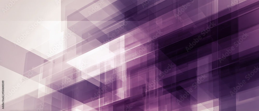 Fototapete abstract purple geometric background with transparent shapes, creating a modern and futuristic desig
