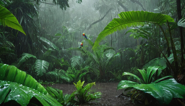 A dense rainforest , 5.3k