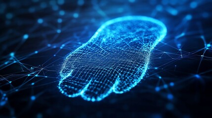 Digital foot, Futuristic technology in podiatry and healthcare concept