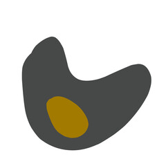 abstract organic shape with dots