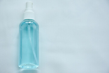 blue bottle with a liquid