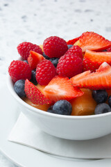 A view of a fruit bowl.