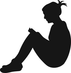 People Reading Books  Silhouette