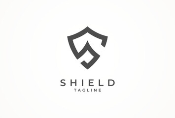 Initial Letter S Shield Logo, Stylish Letter S with shield combination, vector illustration
