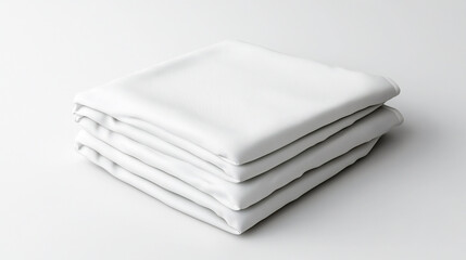 White folded square t-shirt mock up