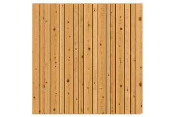 Natural light brown wooden planks wall texture isolated on a transparent background