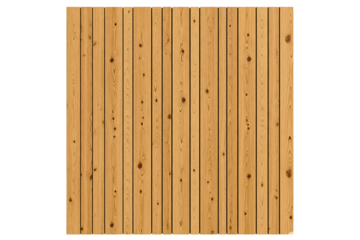 Natural light brown wooden planks wall texture isolated on a transparent background