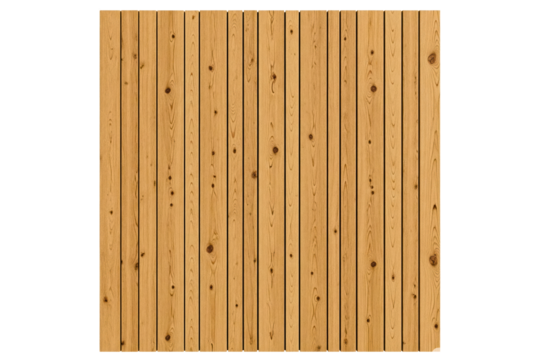 Natural light brown wooden planks wall texture isolated on a transparent background