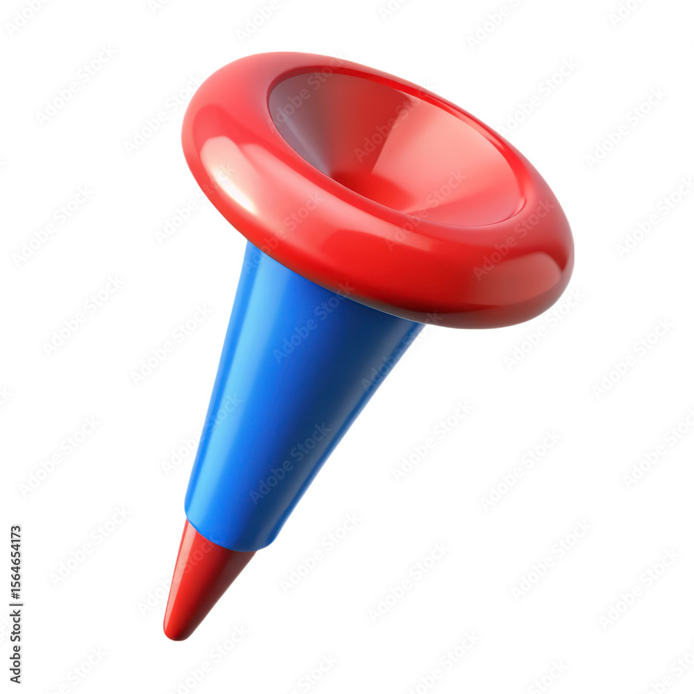 Poster Vibrant 3d rendering icon of a colorful shape with an abstract design elements on a white background