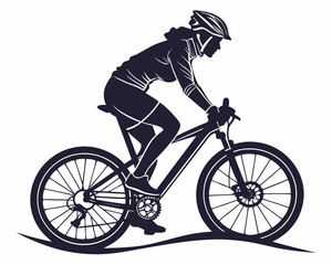 Naklejka premium Bicycle best iconography, perfect for bike lane signs, trail markers, or cycling route indicators. Clean, modern design for urban and outdoor use on white background.