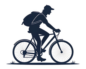 Obraz premium Bicycle best iconography, perfect for bike lane signs, trail markers, or cycling route indicators. Clean, modern design for urban and outdoor use on white background.