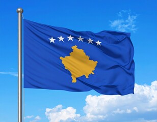 Kosovar flag of Kosovo AI generated