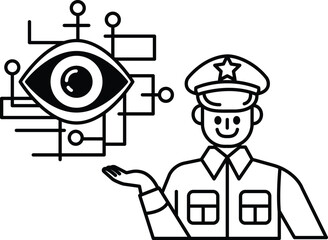 A man is holding an eye and smiling