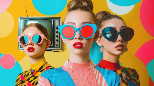 Group of women enjoying their favorite show together, perfect for a sitcom or comedy image