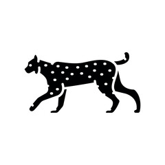 lynx black flat icon for digital and print projects. North american animals.