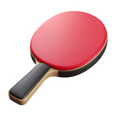 High quality 3d rendering icon of a modern ping pong paddle presented on a white background sport equipment