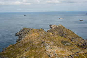 Nordkapp Shoreline and the Endless Blue Ocean