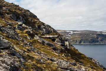 Nordkapp Shoreline and the Endless Blue Ocean
