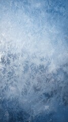 Fototapeta premium Frozen Bubble Surface with Ice Crystal Patterns and Soft Blue-White Hues