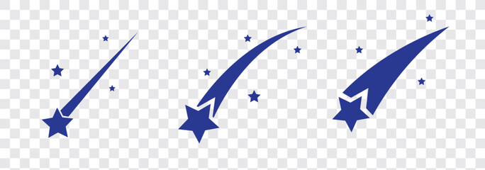 Illustration of falling star vector icon for web. Abstract fantasy galaxy, Flying starry vector, Decorative night sky stars, Top stars on sky, shooting stars collection.  © Graphic Core Studio 