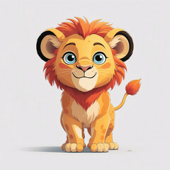 Fototapeta premium lion cartoon character