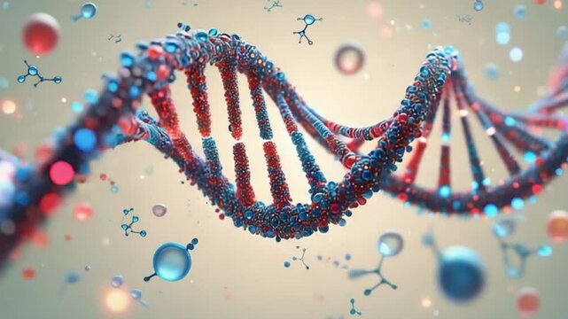 Stunning 3 D Animation D N A Helix Double Helix Genetic Code Science Medicine Biology Healthcare Research Technology Innovation Genetic Engineering Chromosome Cell Molecular, video download