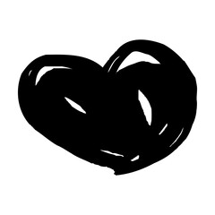 手描きのハートのイラスト