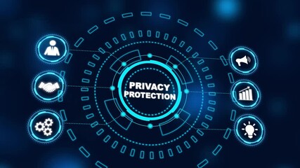 Cyber security data protection business technology privacy concept. new business concept. connections in different places on the map. - Powered by Adobe