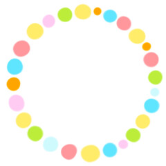 Cute circle circular frame image (귀여운 동그라미 원형 프레임 이미지)